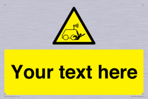 Custom warning run over by operator controlled machine